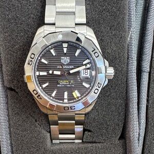 Tag Heuer Aquaracer Black and Silver Watch